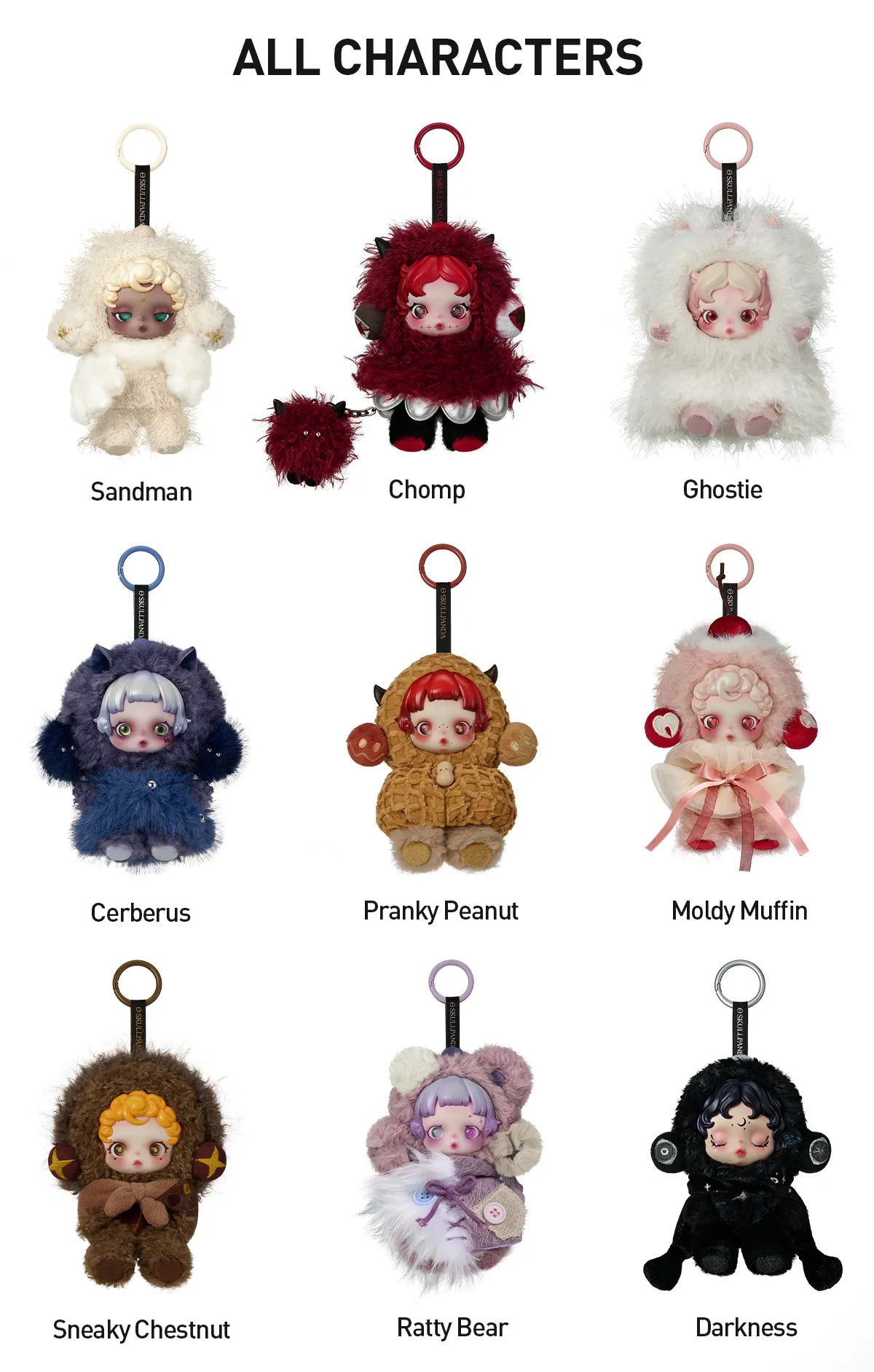 SKULLPANDA You Found Me! Series Plush Doll Pendant