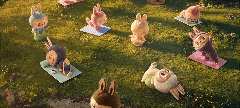 THE MONSTERS Lazy Yoga Series Figures